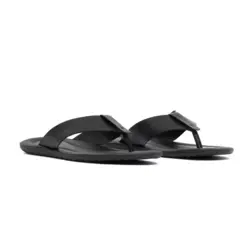SANDÁLIA MASCULINA EM COURO NOBRE CANNES PRETO