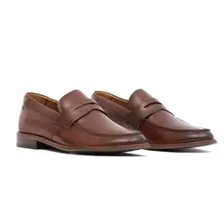SAPATO MASCULINO SOCIAL LOAFER EM COURO PREMIUM GIORGIO MARROM