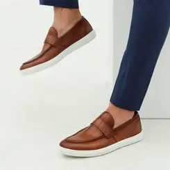 SAPATO SOCIAL CASUAL MASCULINO EM COURO NOBRE MARROM | BUFFON