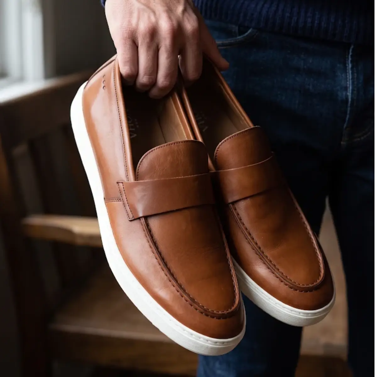 SAPATO SOCIAL CASUAL MASCULINO EM COURO NOBRE MARROM | BUFFON