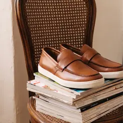 SAPATO SOCIAL CASUAL MASCULINO EM COURO NOBRE MARROM | BUFFON