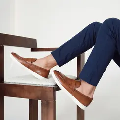 SAPATO SOCIAL CASUAL MASCULINO EM COURO NOBRE MARROM | BUFFON
