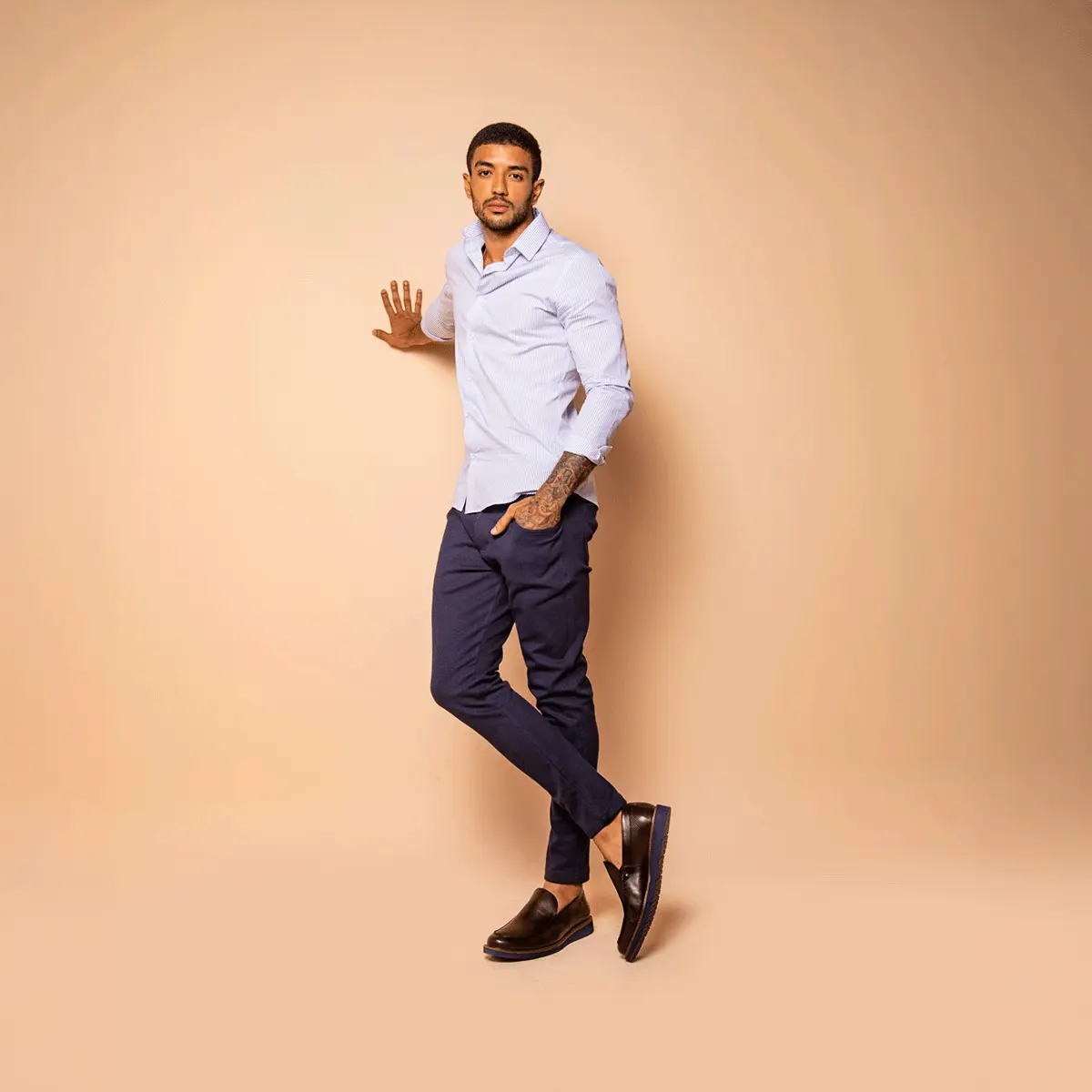 SAPATO MASCULINO LOAFER SOCIAL CASUAL EM COURO FILLIPO CAFÉ