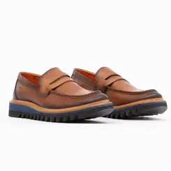 SAPATO MASCULINO SOCIAL CASUAL LOAFER EM COURO PREMIUM WALKER MARROM