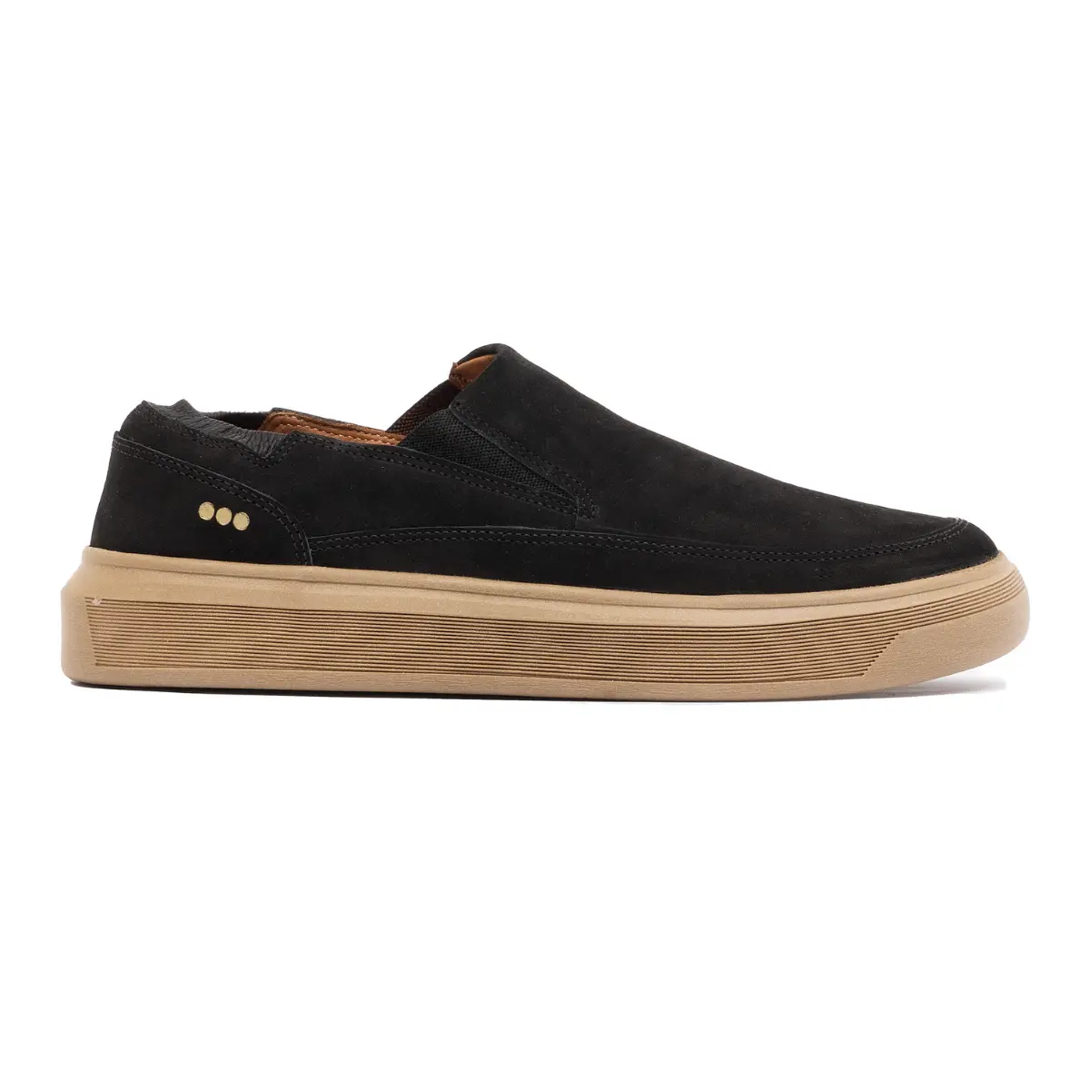 SAPATO MASCULINO SLIP ON GRAN RAVELLO EM NOBUCK PRIME PRETO
