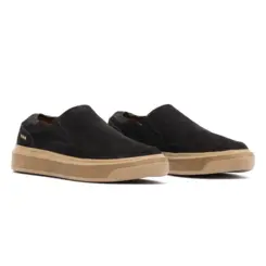 SAPATO MASCULINO SLIP ON GRAN RAVELLO EM NOBUCK PRIME PRETO