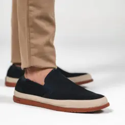 RAVELLO AZUL NOBUCK SOLA TELHA | SLIP ON
