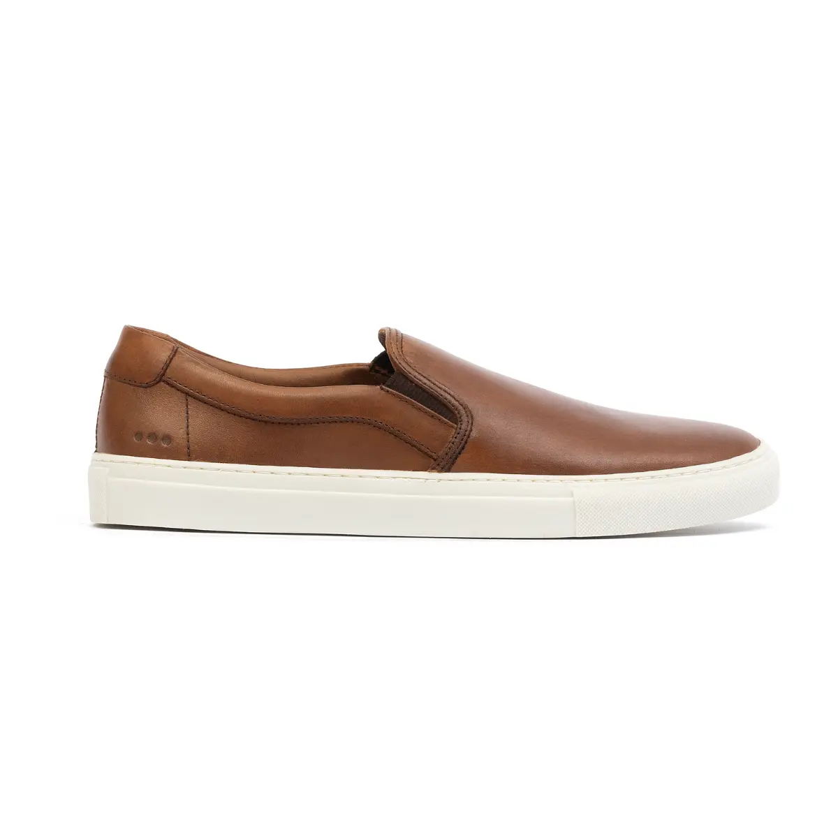 SAPATO MASCULINO SLIP ON CONTI EM COURO MARROM