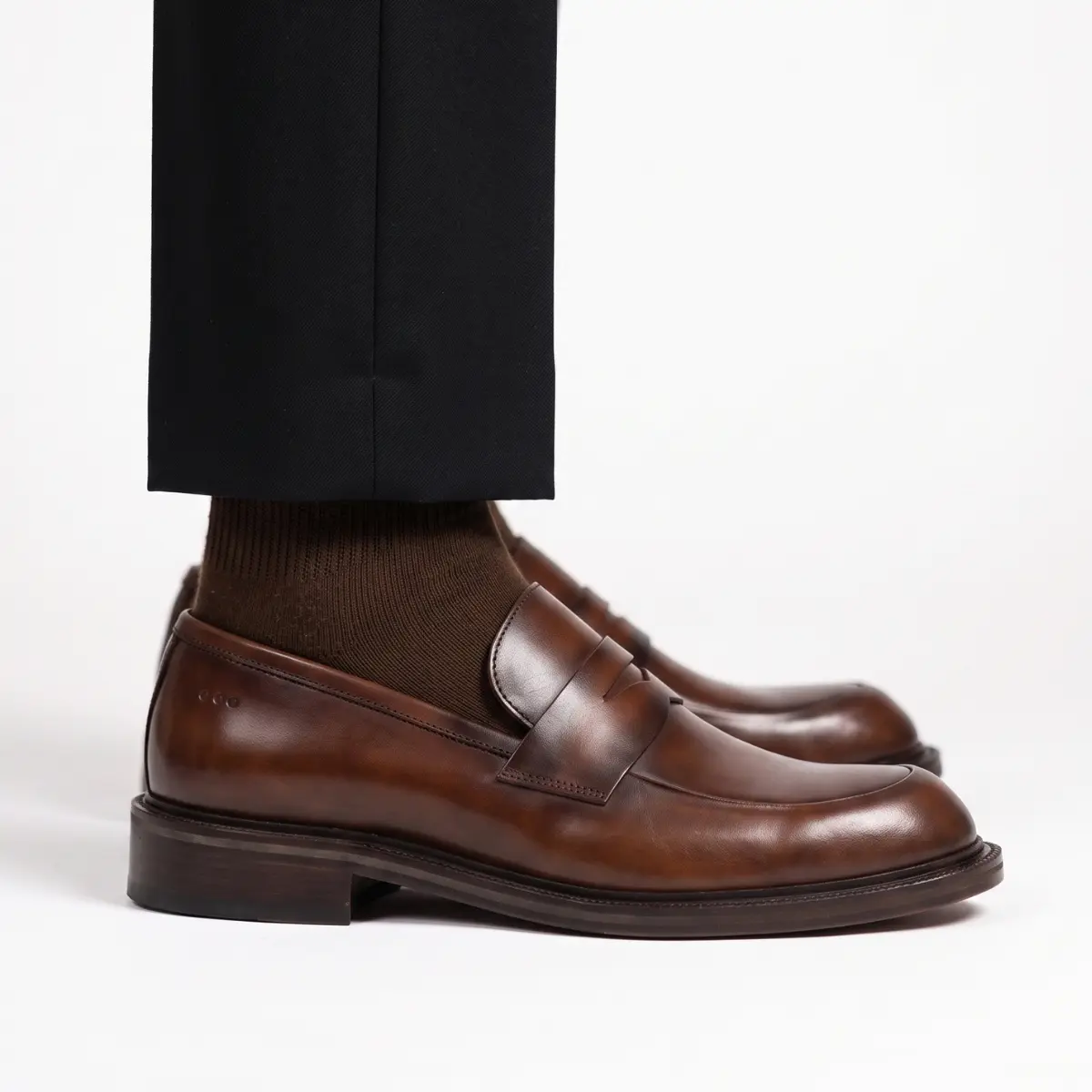 MEIA LONGA MASCULINA MARROM