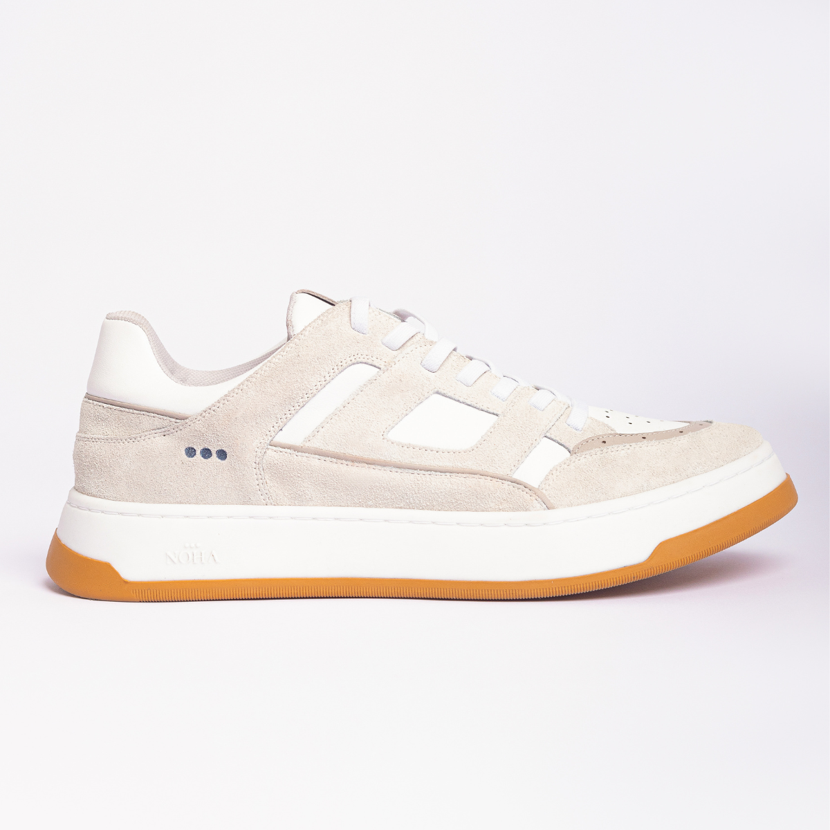 Sapato Noha Casual Hype Tênis - Bege e Branco - 42