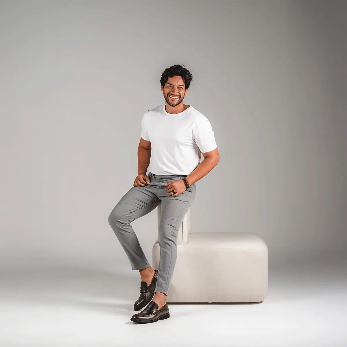 SAPATO MASCULINO SOCIAL CASUAL EM COURO FLOATER MARROM BERTTINI