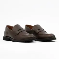 SAPATO MASCULINO SOCIAL CASUAL EM COURO FLOATER MARROM BERTTINI