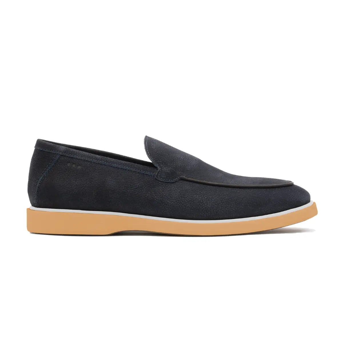 SAPATO MASCULINO SOCIAL CASUAL EM NOBUCK MARINHO BELLAGIO AZUL