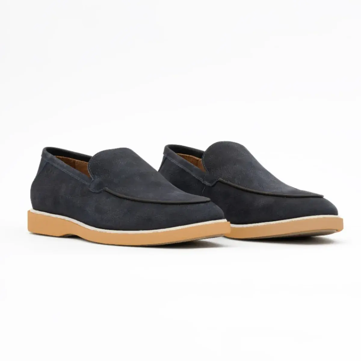 SAPATO MASCULINO SOCIAL CASUAL EM NOBUCK MARINHO BELLAGIO AZUL