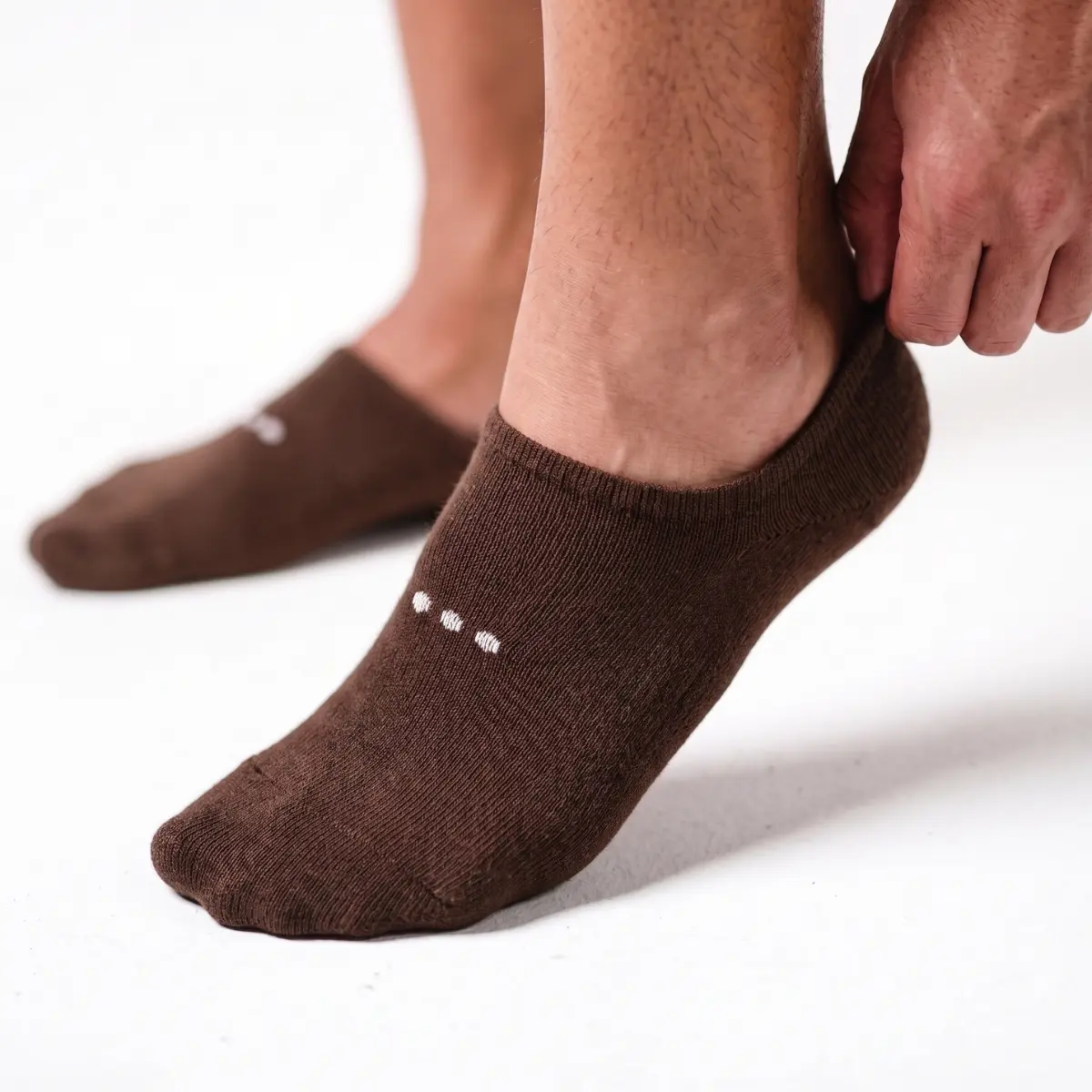MEIA INVISÍVEL MASCULINA NOHA MARROM