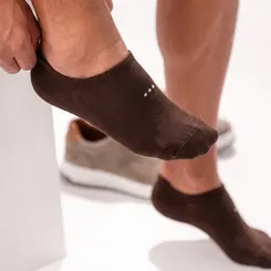 MEIA INVISÍVEL MASCULINA NOHA MARROM