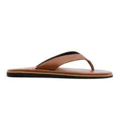 SANDÁLIA MASCULINA EM COURO NOBRE RICCIONE ELEGANCE MARROM