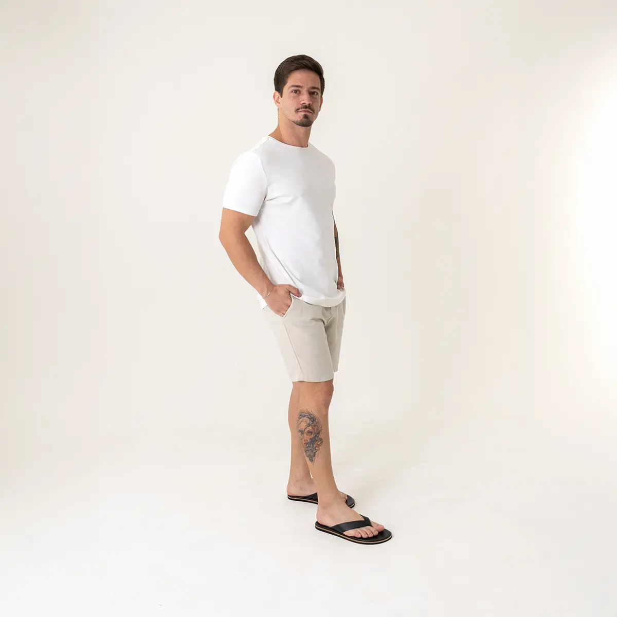SANDÁLIA MASCULINA EM COURO NOBRE RICCIONE ELEGANCE PRETA