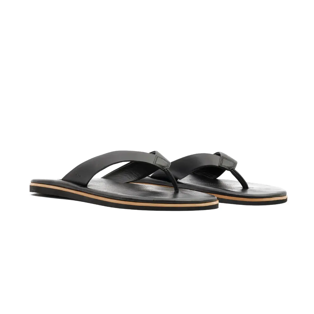SANDÁLIA MASCULINA EM COURO NOBRE RICCIONE ELEGANCE PRETA