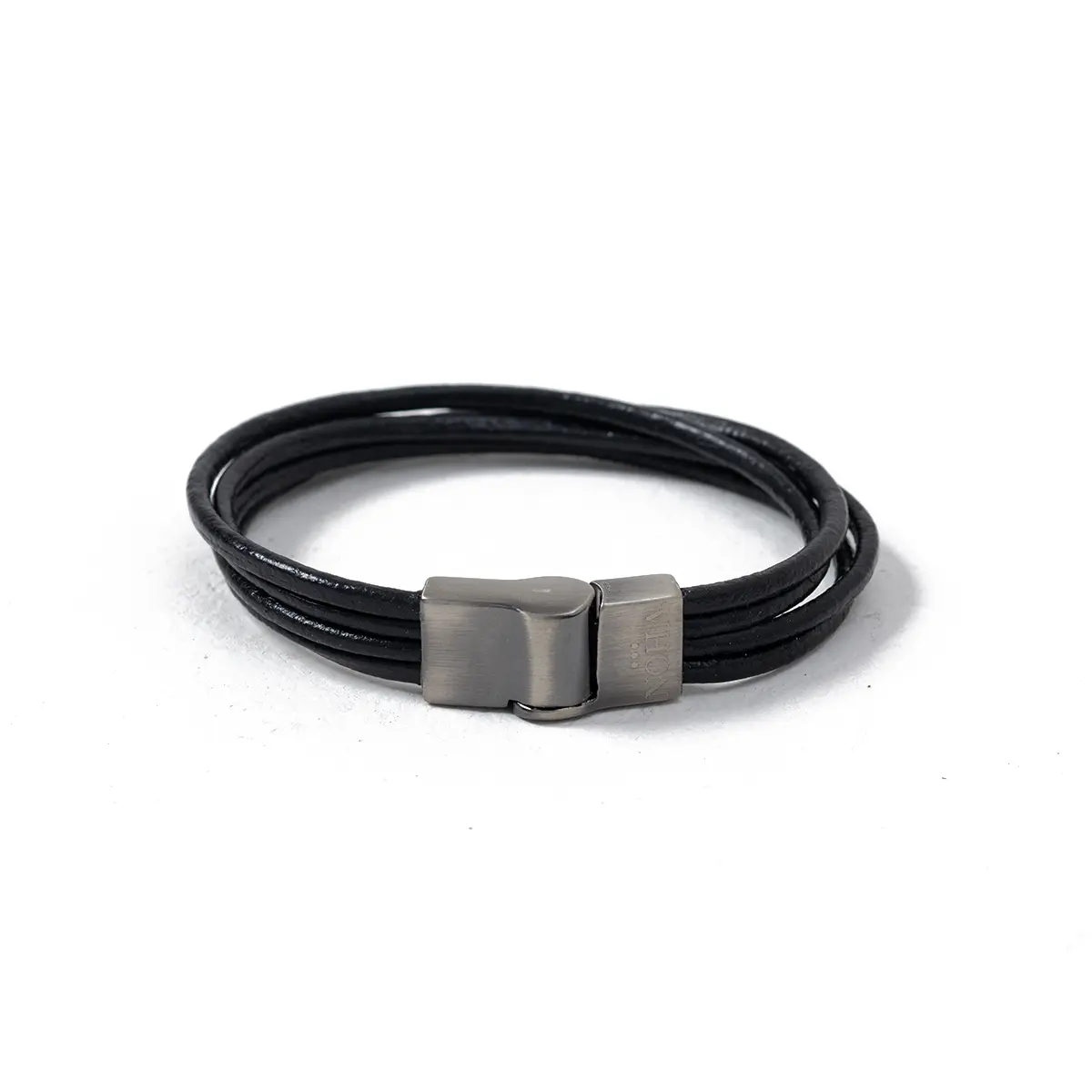 PULSEIRA COURO 4 TIRAS PRETO