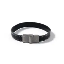 PULSEIRA COURO PESPONTADA