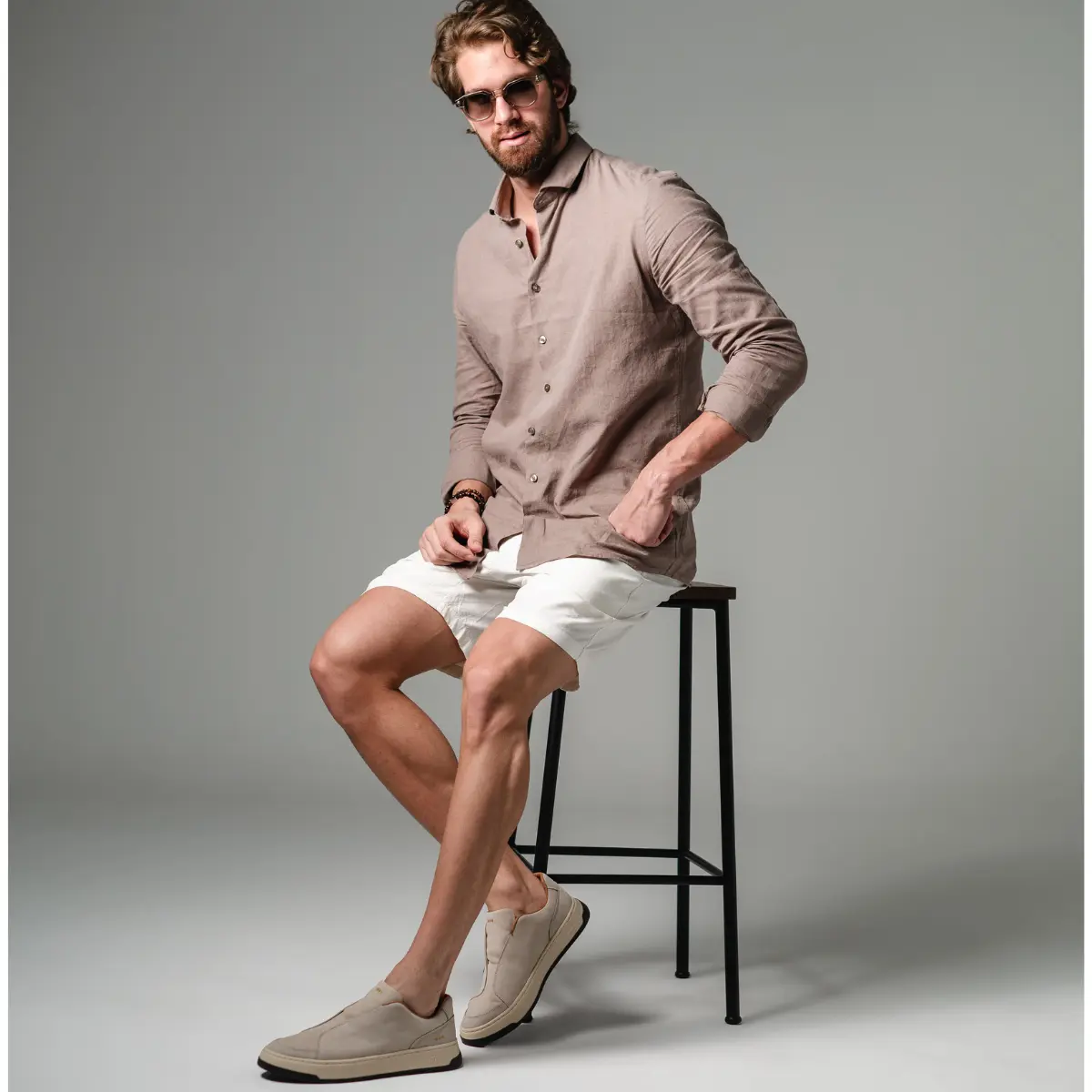 SAPATO MASCULINO SLIP ON GALLARDO MASSIMO EM COURO PRIME MARFIM