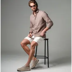 SAPATO MASCULINO SLIP ON GALLARDO MASSIMO EM COURO PRIME MARFIM