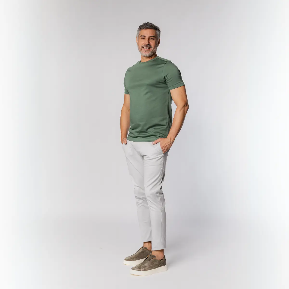 GALLARDO MASSIMO CINZA S/ BRANCA | SLIP ON