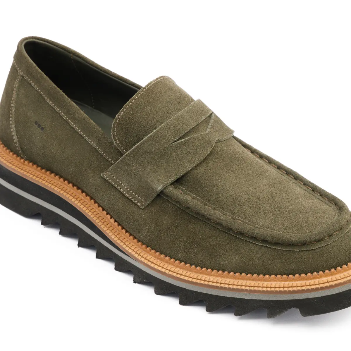 SAPATO MASCULINO SOCIAL CASUAL LOAFER EM CAMURÇA PREMIUM WALKER VERDE