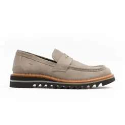 SAPATO MASCULINO SOCIAL CASUAL LOAFER EM CAMURÇA PREMIUM WALKER CINZA