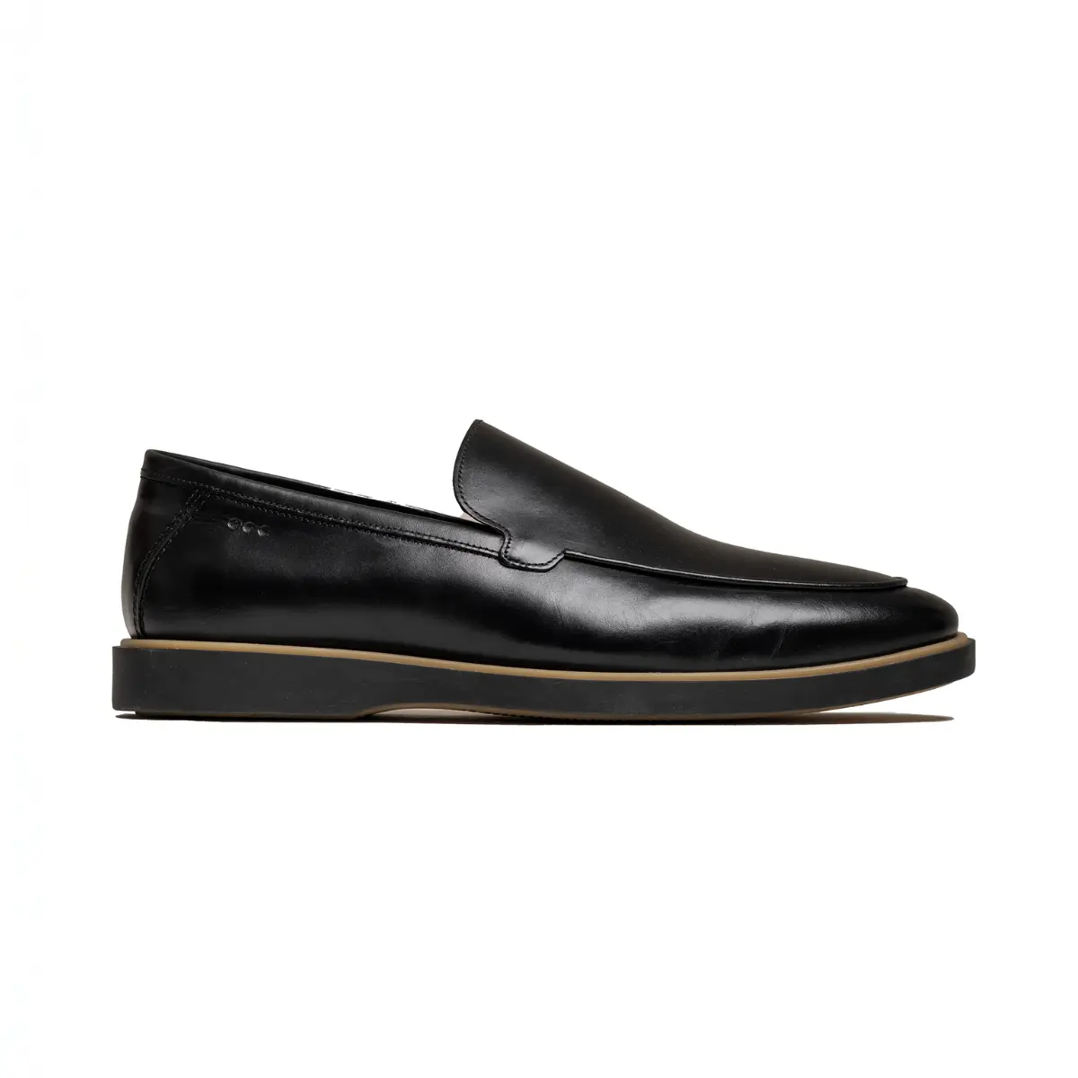 SAPATO MASCULINO SOCIAL CASUAL EM COURO PRETO BELLAGIO