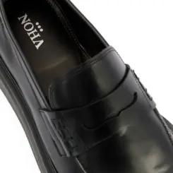 SAPATO MASCULINO SOCIAL CASUAL LOAFER EM COURO DOMENICO PRETO