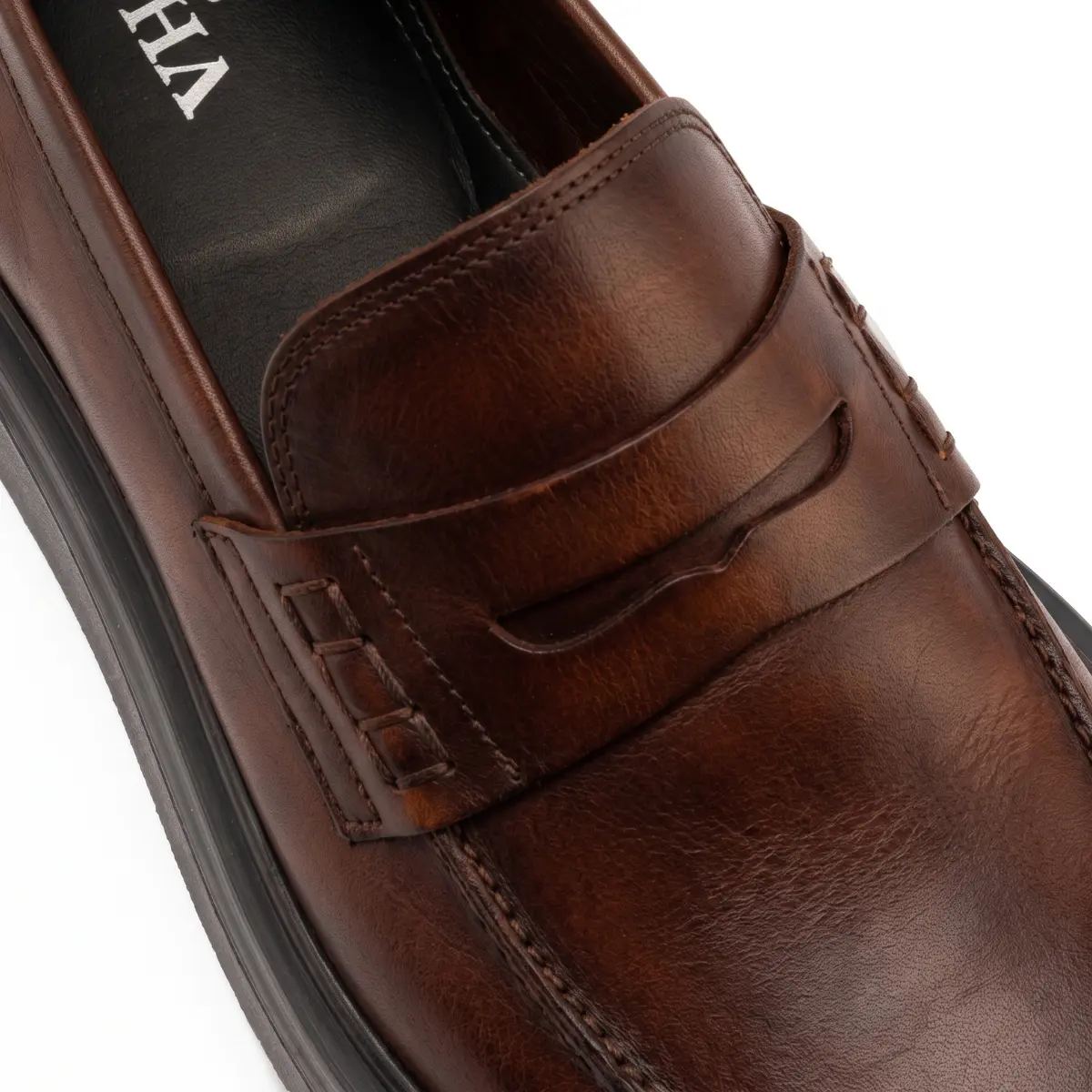 SAPATO MASCULINO SOCIAL CASUAL LOAFER EM COURO DOMENICO MARROM