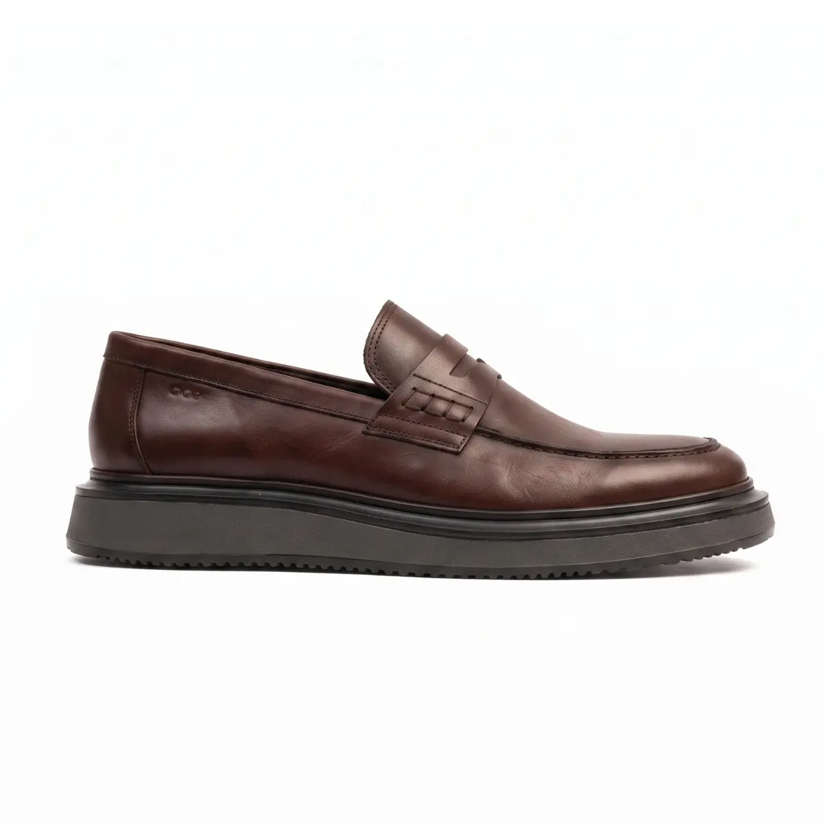 SAPATO MASCULINO SOCIAL CASUAL LOAFER EM COURO DOMENICO MARROM