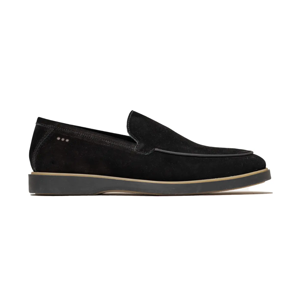SAPATO MASCULINO SOCIAL CASUAL EM NOBUCK PRETO BELLAGIO