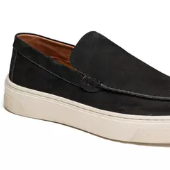 SAPATO MASCULINO EM NOBUCK PRETO CAPRI