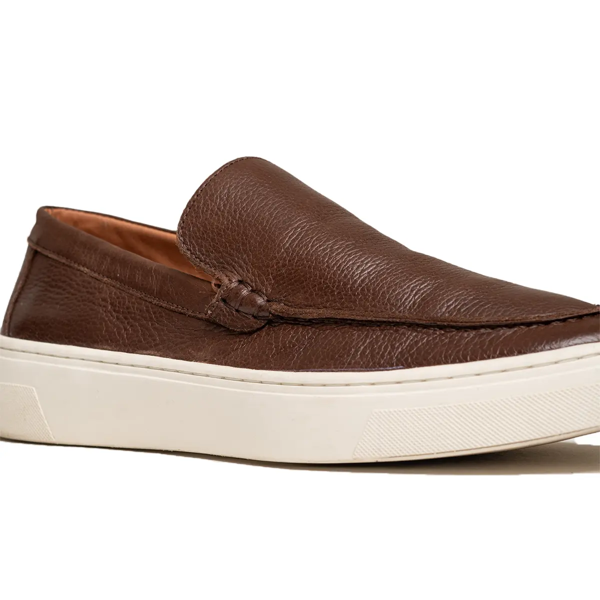 SAPATO MASCULINO EM COURO FLOATER CAPRI MARROM