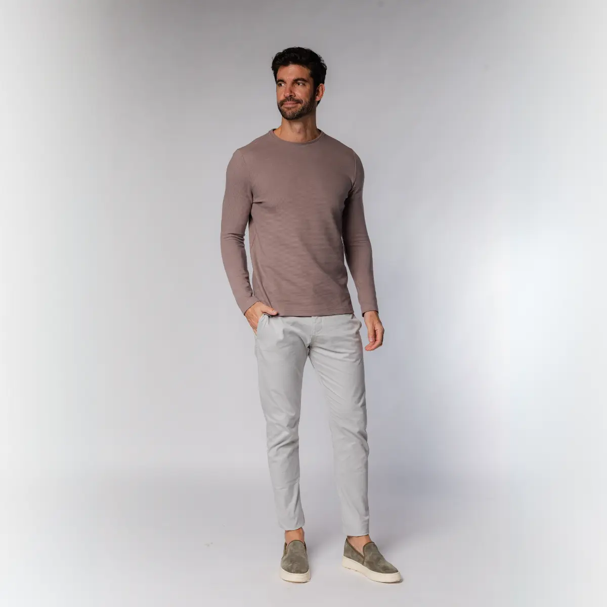 SAPATO MASCULINO SLIP ON CASSANO EM NOBUCK PRIME CINZA