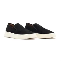 SAPATO MASCULINO SLIP ON CASSANO EM NOBUCK PRIME PRETO