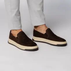 SAPATO MASCULINO SLIP ON CASSANO EM NOBUCK PRIME CAFÉ