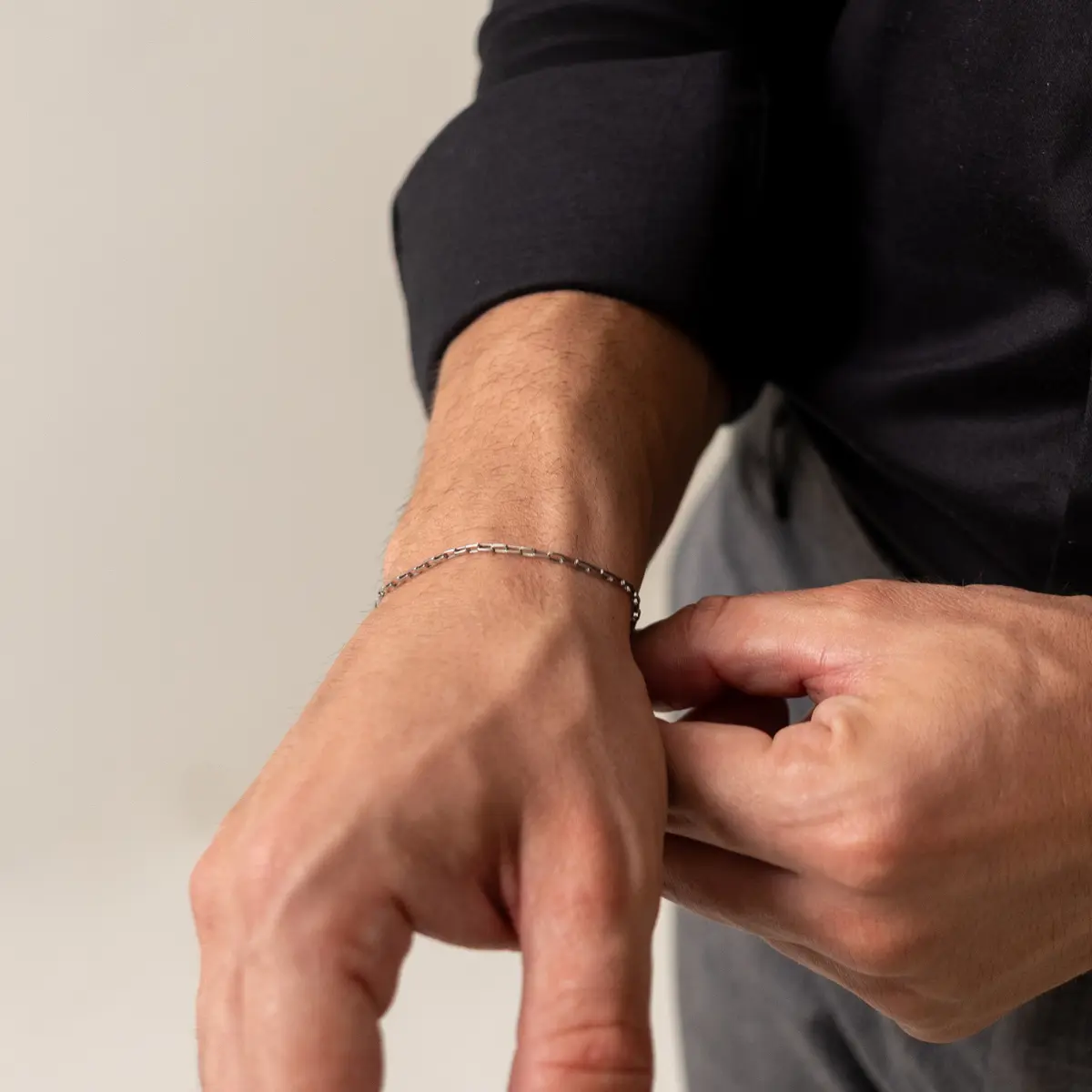 Pulseira Cadeado de Aço