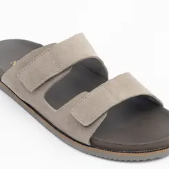SANDÁLIA MASCULINA EM CAMURÇA PORTOFINO CINZA