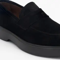 SAPATO MASCULINO SOCIAL CASUAL EM CAMURÇA BAKER PRETO