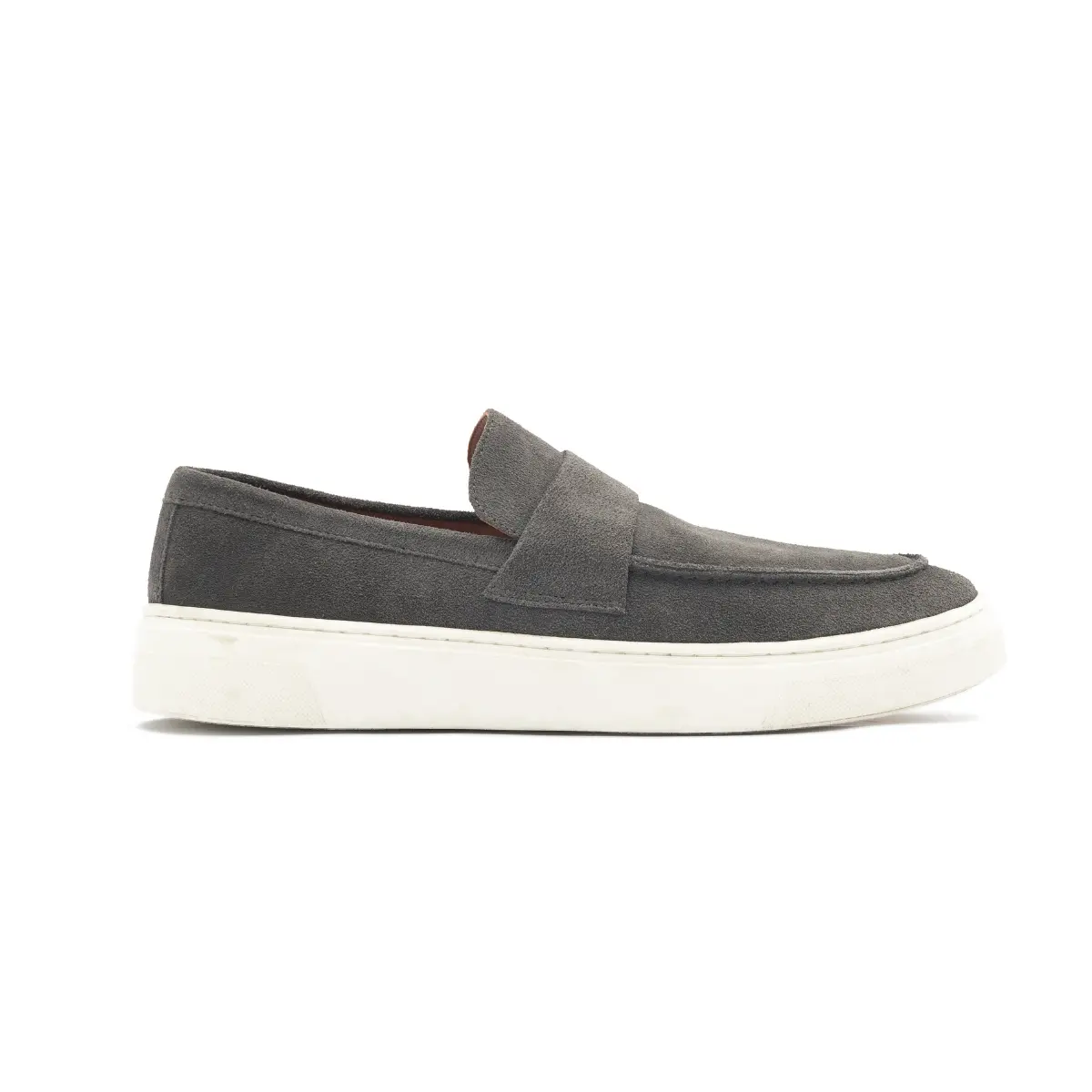 SAPATO MASCULINO LOAFER EM CAMURÇA TIVOLLI CINZA