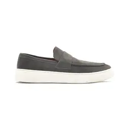 SAPATO MASCULINO LOAFER EM CAMURÇA TIVOLLI CINZA