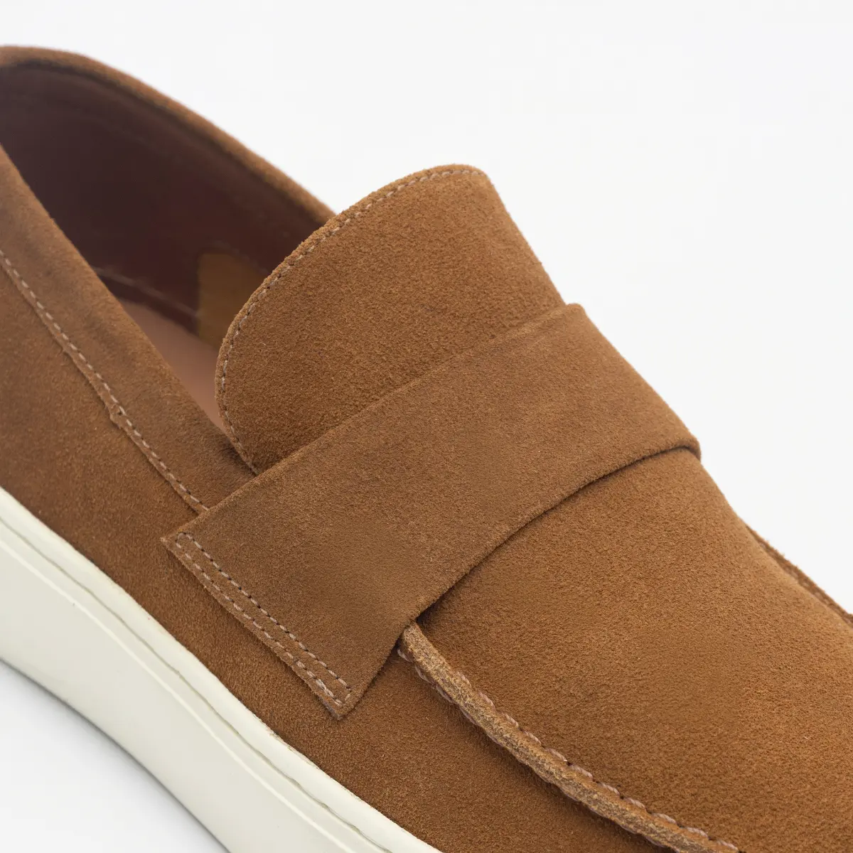 SAPATO MASCULINO LOAFER EM CAMURÇA TIVOLLI MARROM