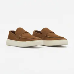 SAPATO MASCULINO LOAFER EM CAMURÇA TIVOLLI MARROM