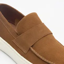 SAPATO MASCULINO LOAFER EM CAMURÇA TIVOLLI MARROM