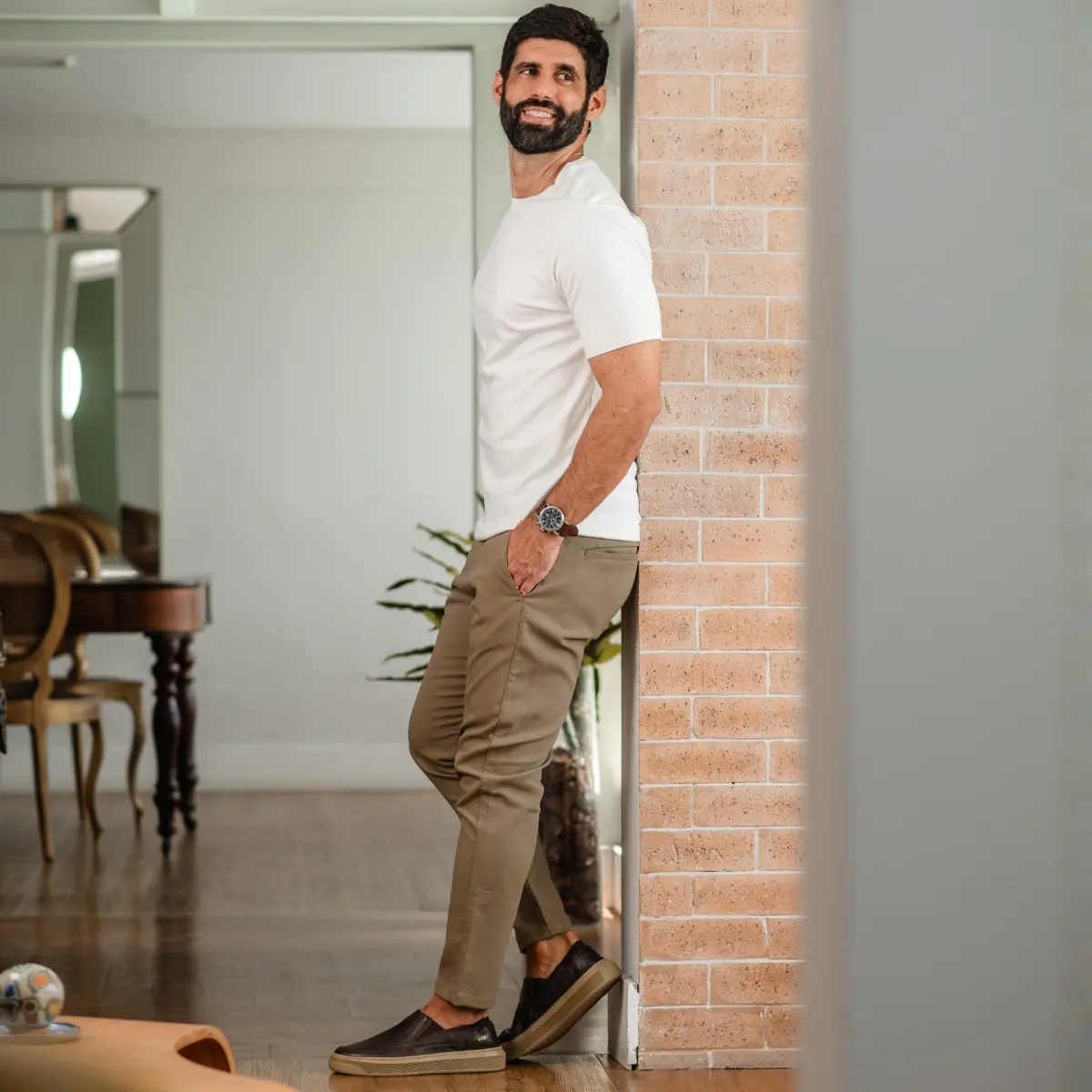 SAPATO MASCULINO SLIP ON GRAN RAVELLO EM COURO FLOATER CAFÉ
