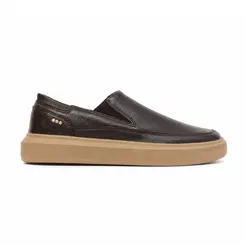 SAPATO MASCULINO SLIP ON GRAN RAVELLO EM COURO FLOATER CAFÉ